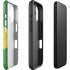 Brazil Flag Distressed iPhone 16 Plus Impact Case
